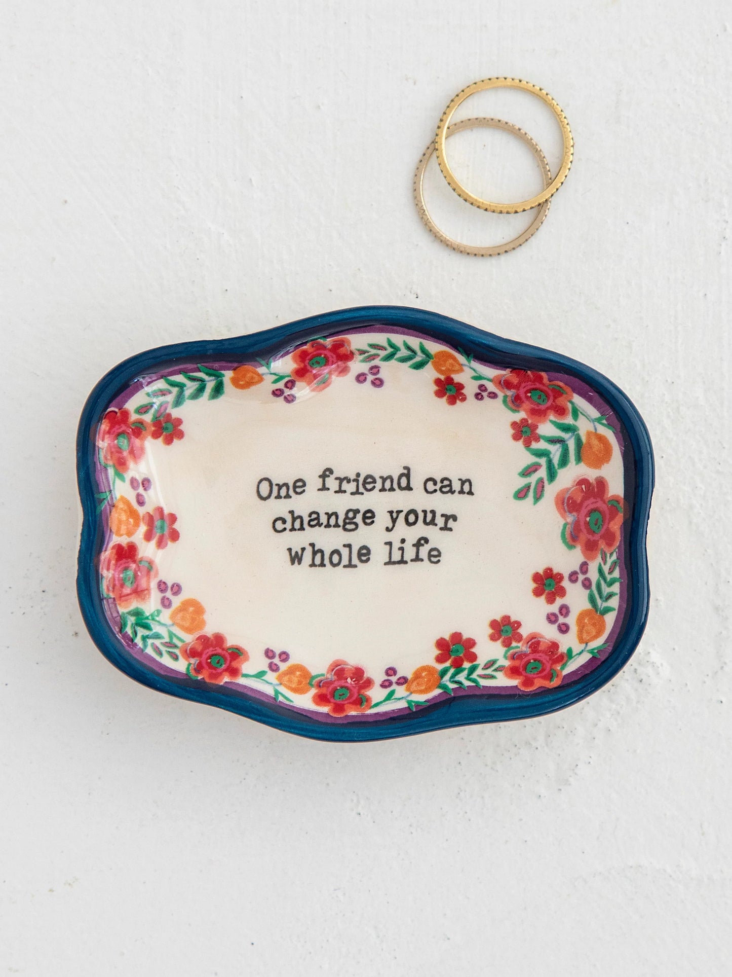Natural Life Artisan Trinket Dish - One Friend