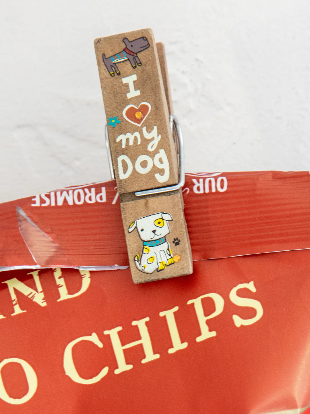 Natural Life Happy Clips-Heart My Dog, Set of 4