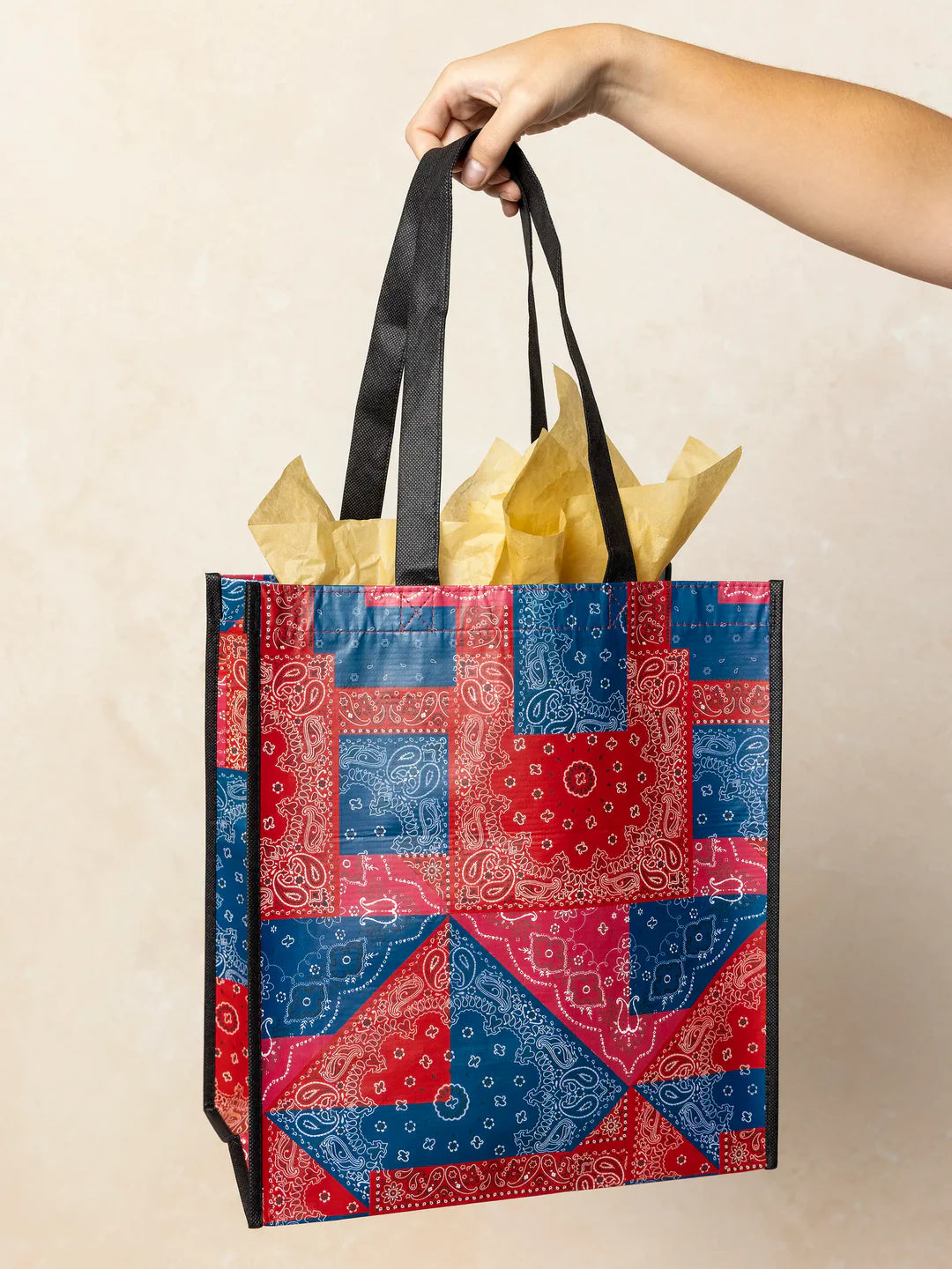 Natural Life Happy Bag X-Bandana Patchwork Red
