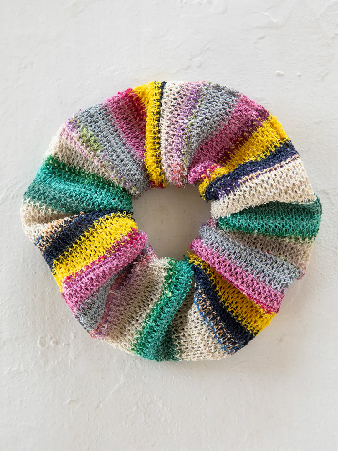Natural Life Crochet Scrunchie-Rainbow