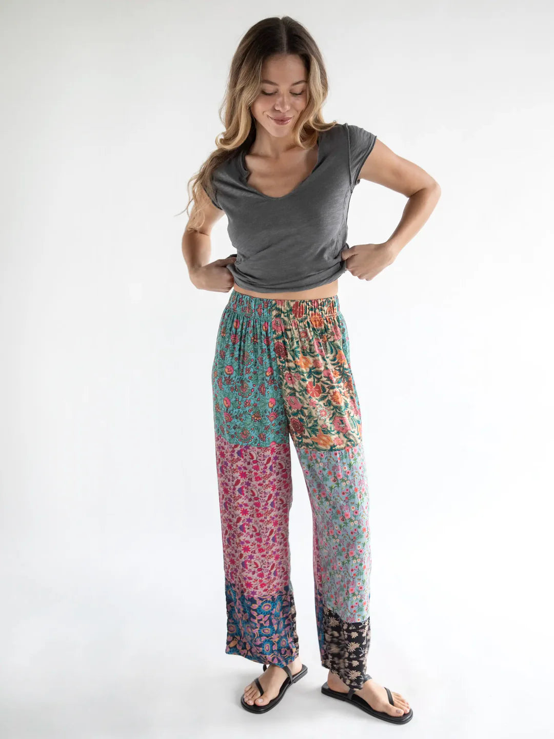 Natural Life Mimi Pant-Multicolored Mixed Floral