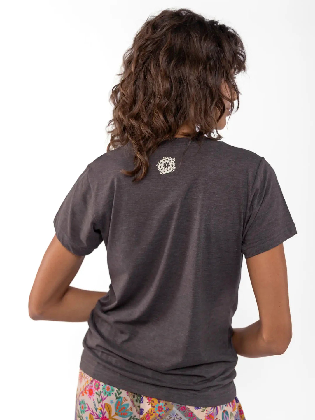 Natural Life Perfect Fit Tee Shirt- Live Happy Charcoal