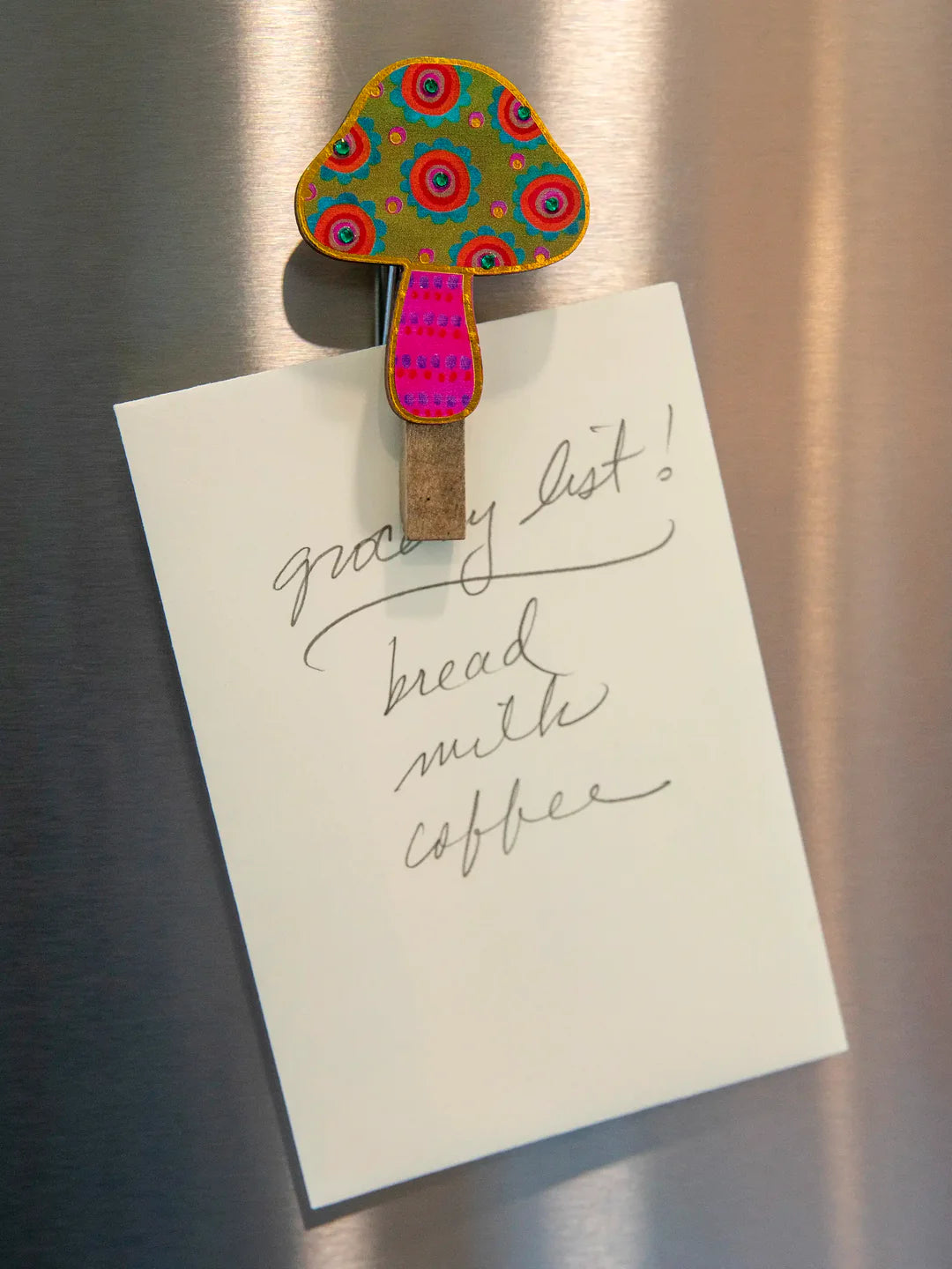 Natural Life Magnet Bag Clips-Mushroom, Set of 2