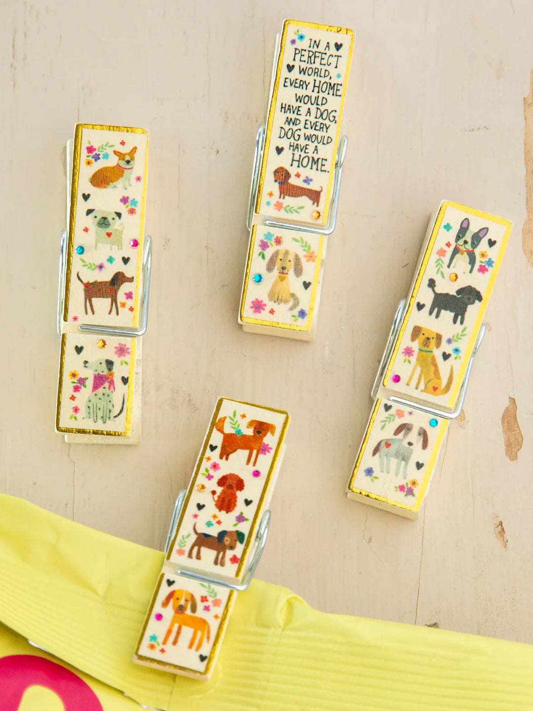 Natural Life Happy Clips-Every Dog Has a Home, Set of 4