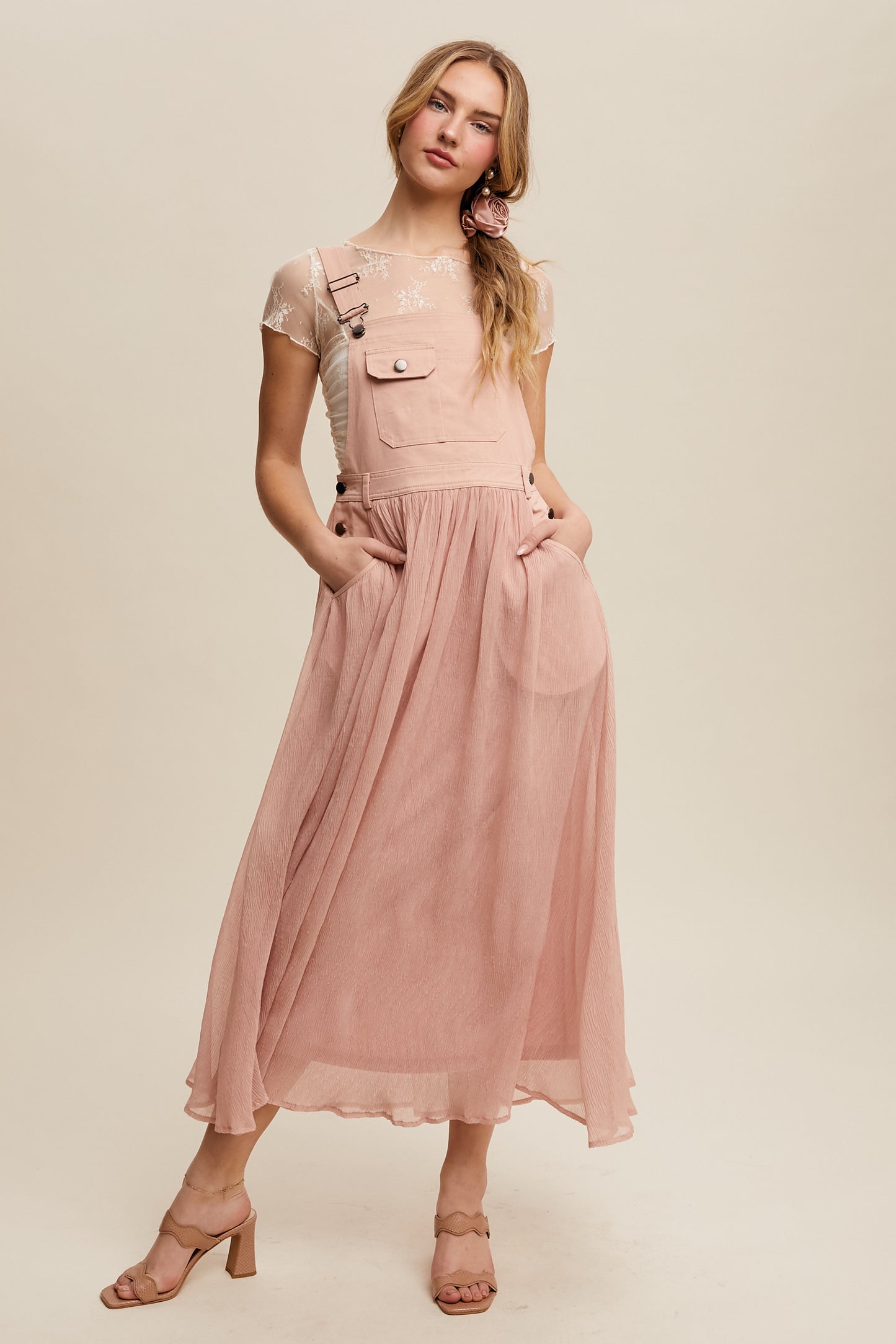 Cotton Maxi Overall Dress
