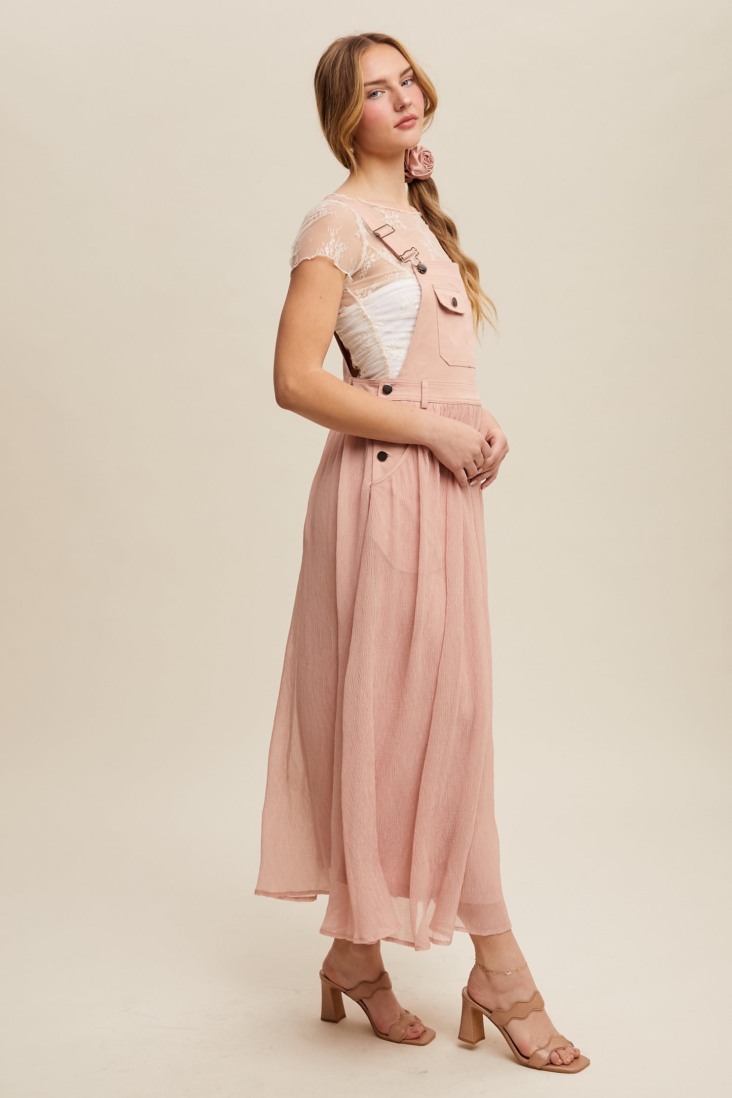 Cotton Maxi Overall Dress