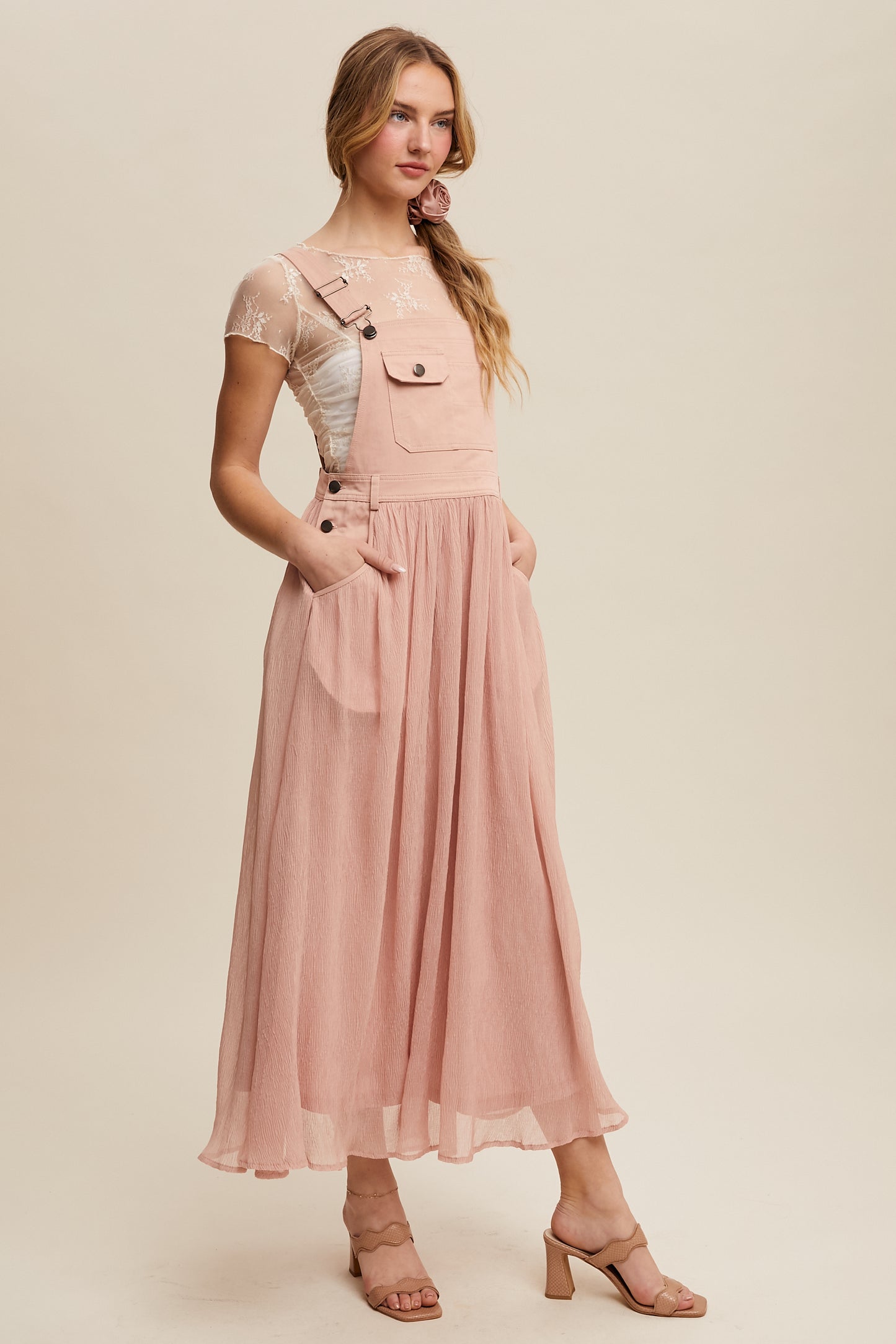 Cotton Maxi Overall Dress