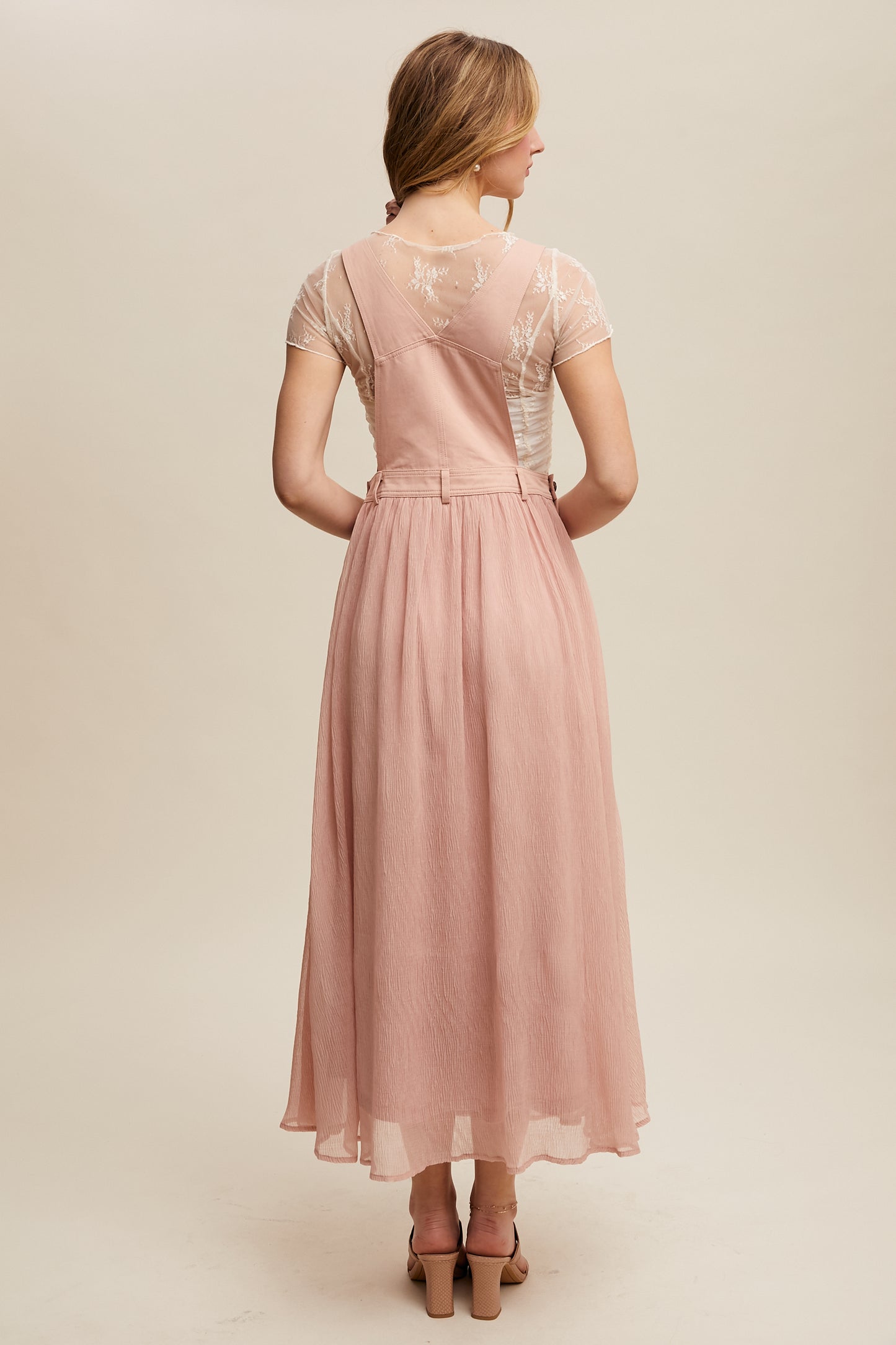 Cotton Maxi Overall Dress