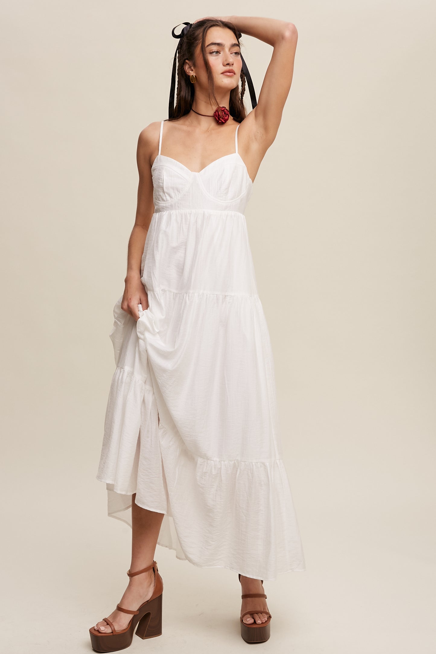 Flowy Romantic Tiered Summer Maxi Dress