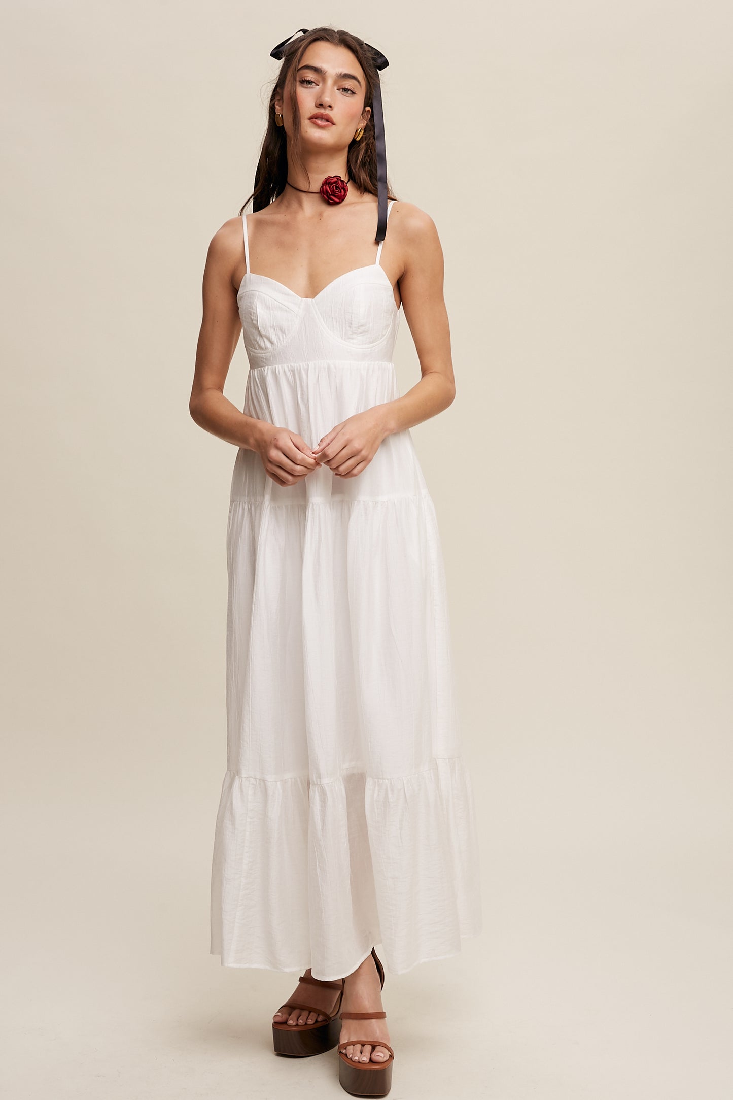 Flowy Romantic Tiered Summer Maxi Dress