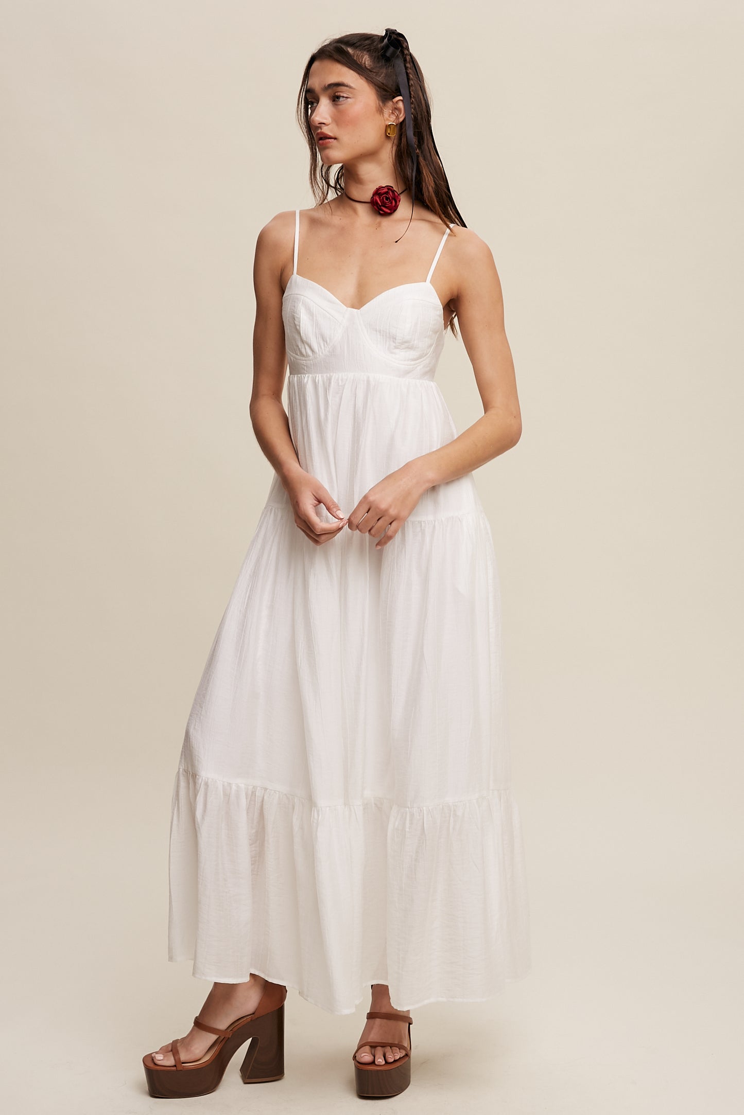 Flowy Romantic Tiered Summer Maxi Dress