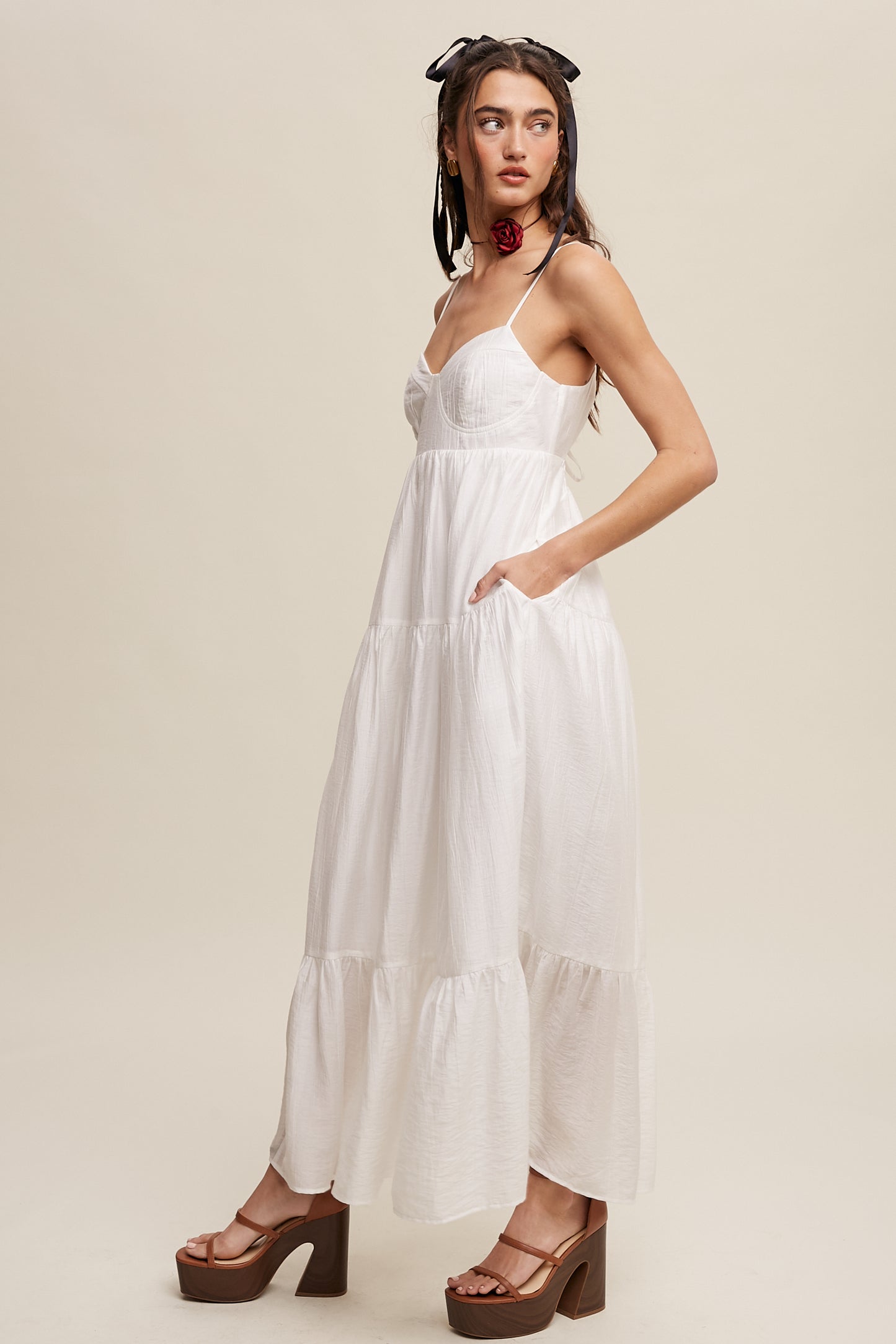 Flowy Romantic Tiered Summer Maxi Dress
