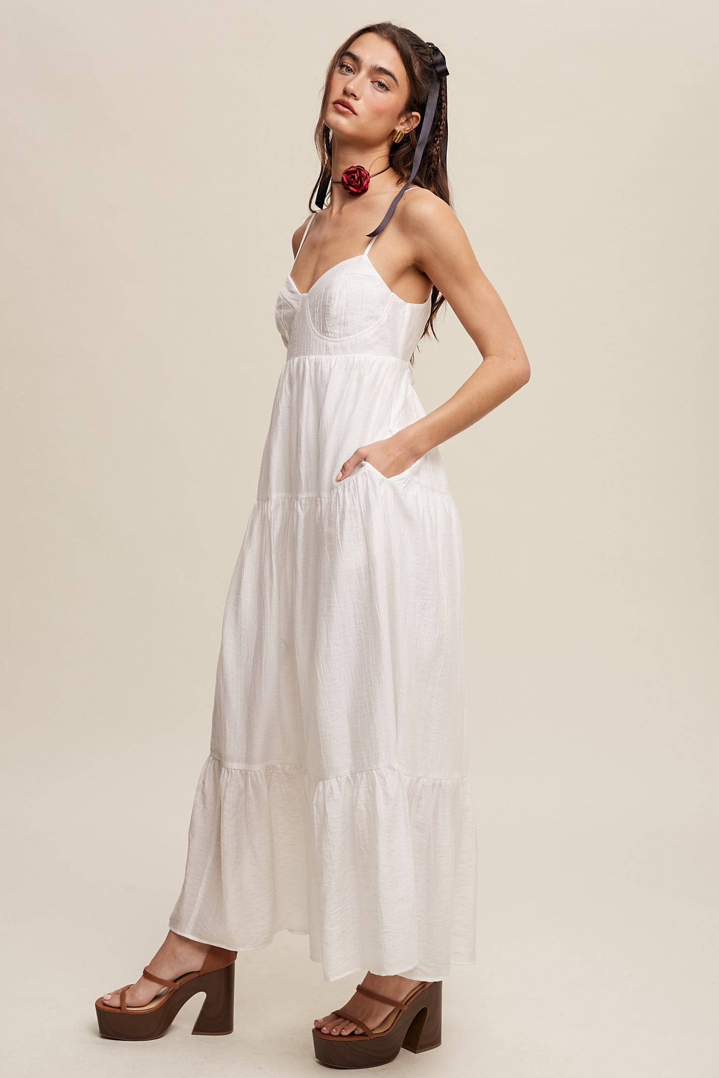 Flowy Romantic Tiered Summer Maxi Dress
