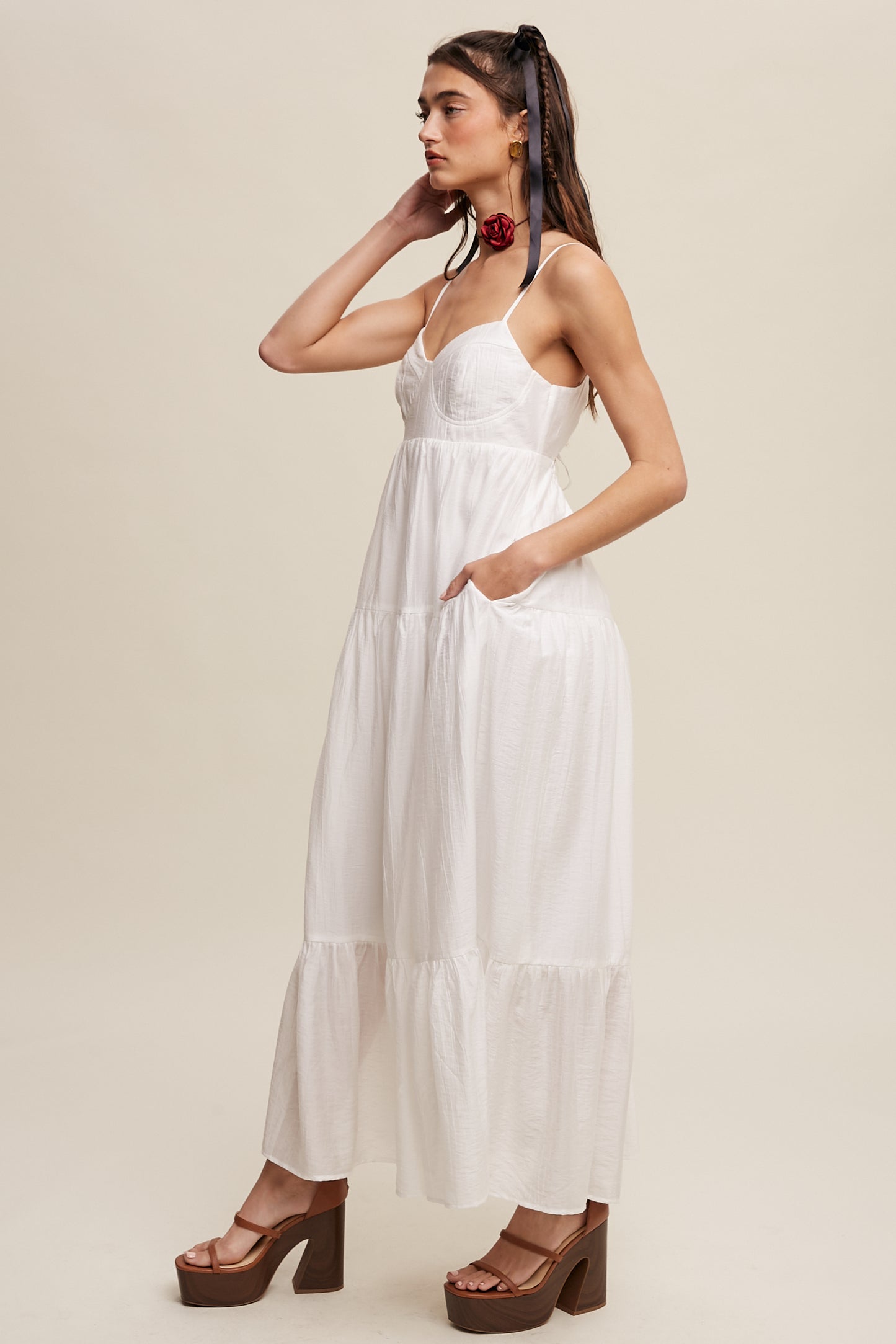 Flowy Romantic Tiered Summer Maxi Dress