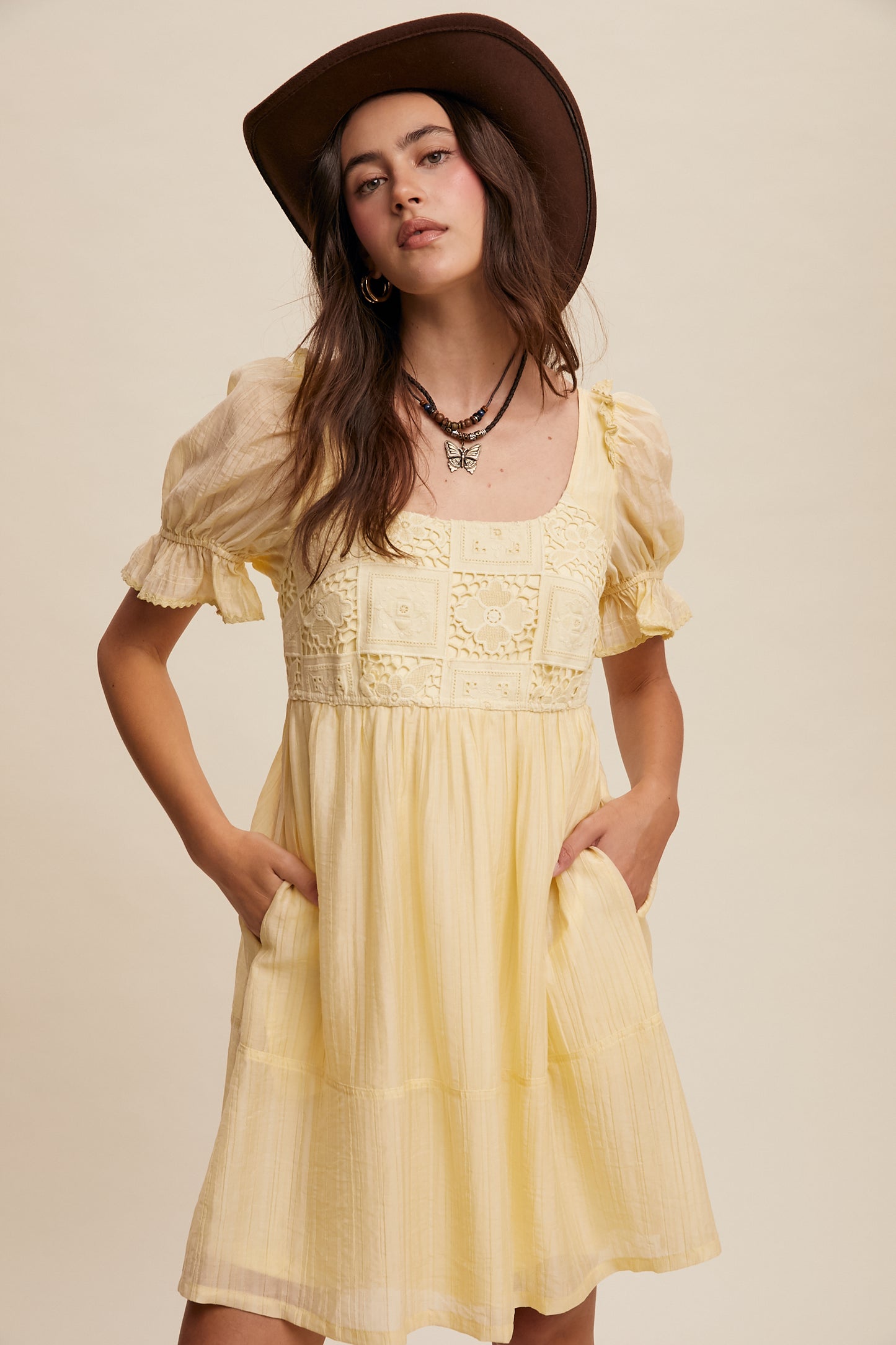 Romantic Lace Babydoll Dress