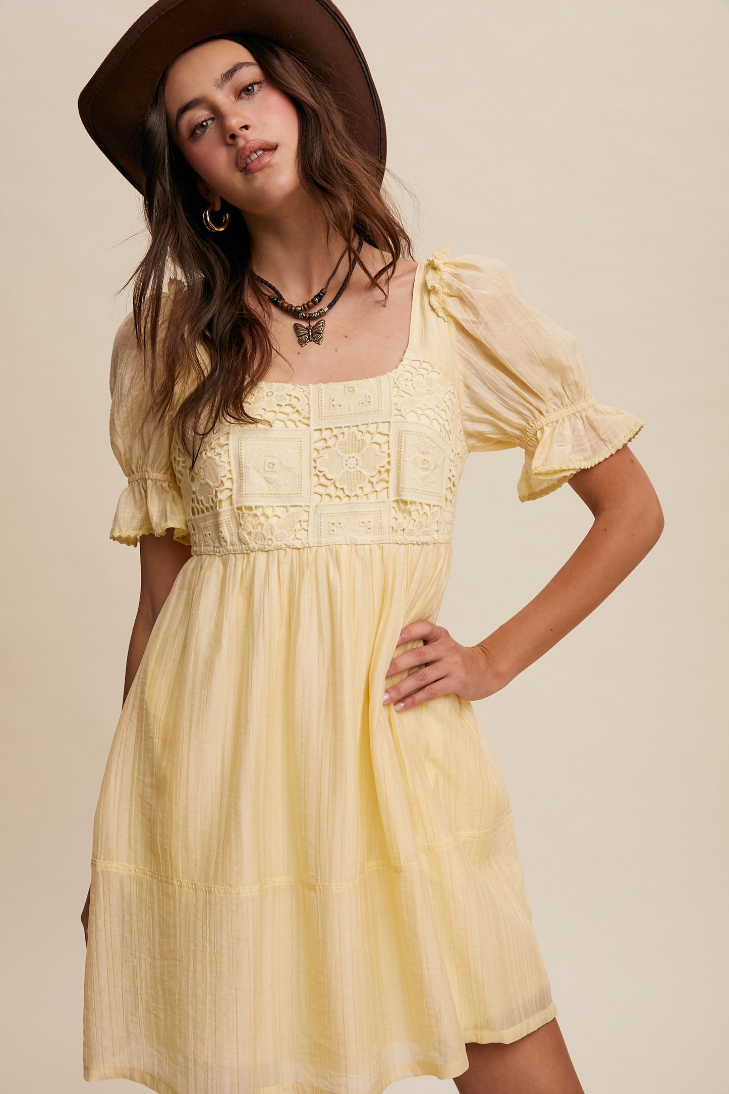Romantic Lace Babydoll Dress