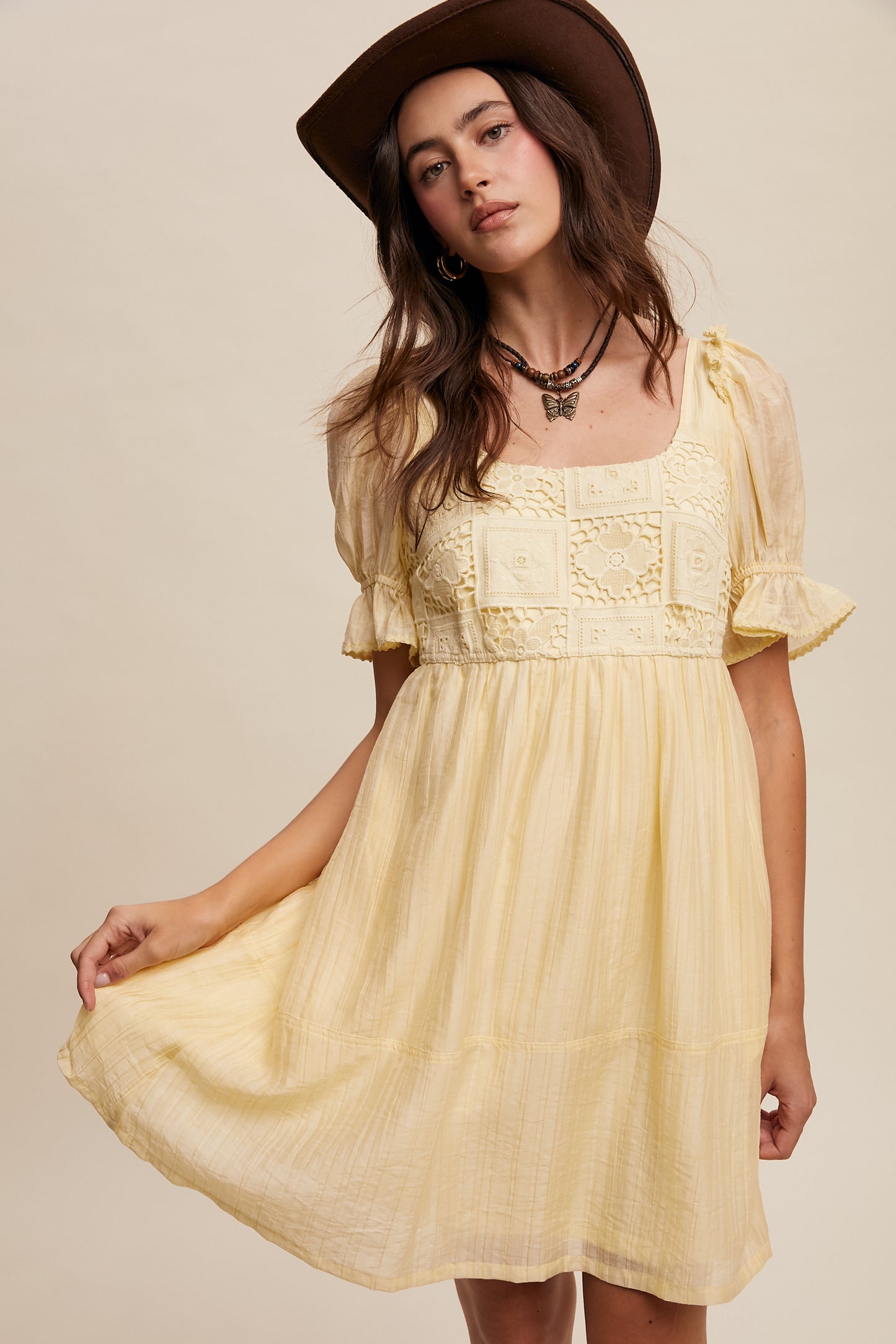 Romantic Lace Babydoll Dress