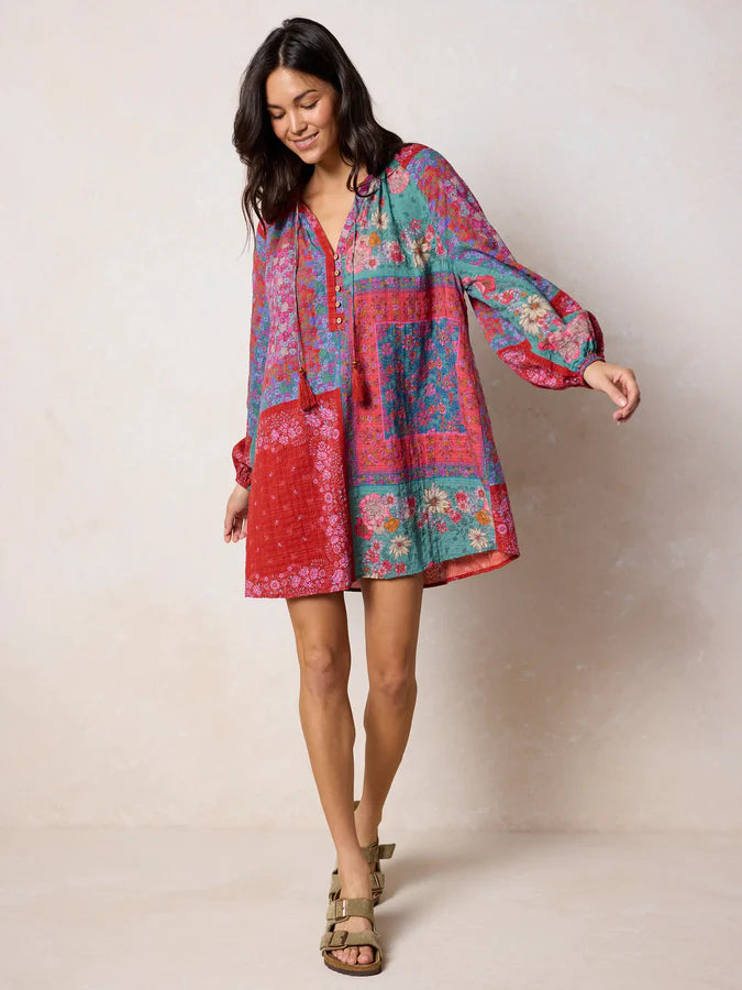 Natural Life Camille Mini Dress-Jewel Positano Scarf