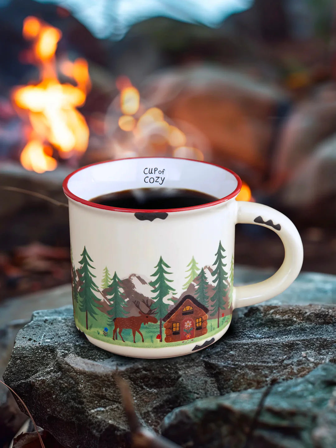 Natural Life Camp Coffee Mug-Cream Cup of Cozy