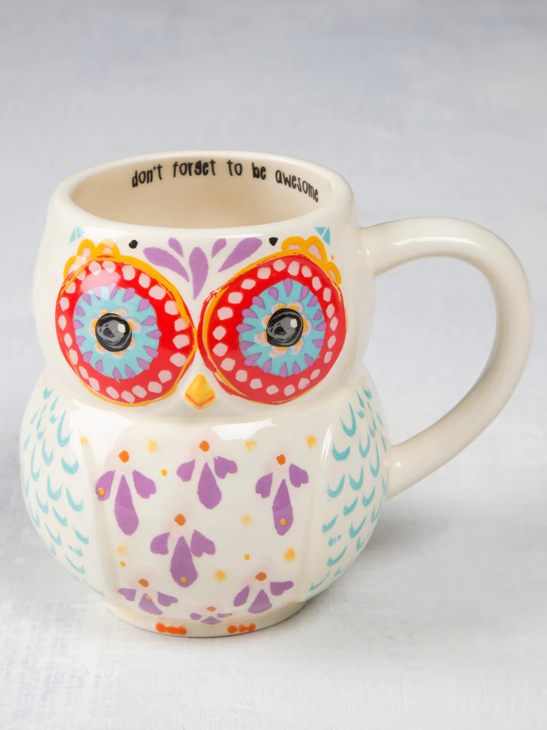Natural Life Folk Art Coffee Mug-Eleanor the Owl
