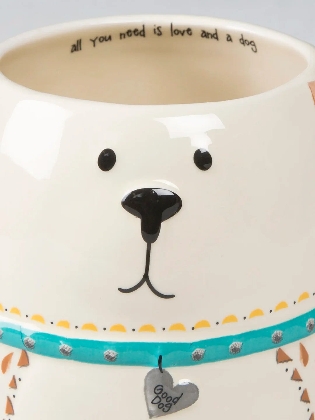 Natural Life Folk Art Coffee Mug-Lucky the Dog
