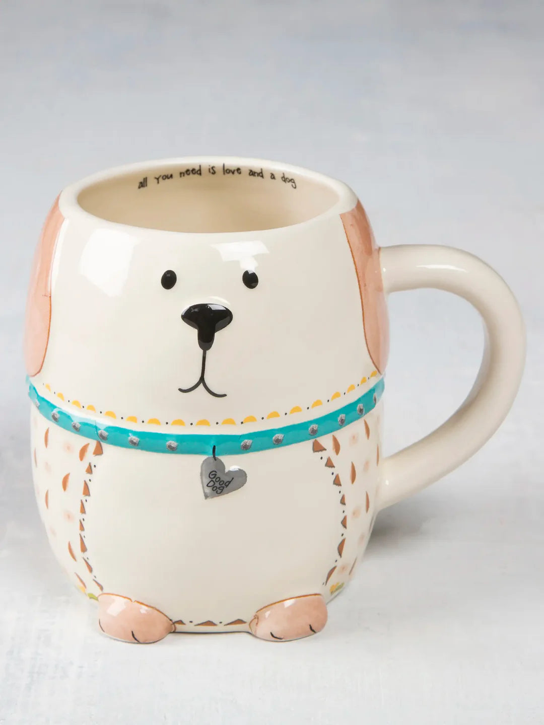Natural Life Folk Art Coffee Mug-Lucky the Dog