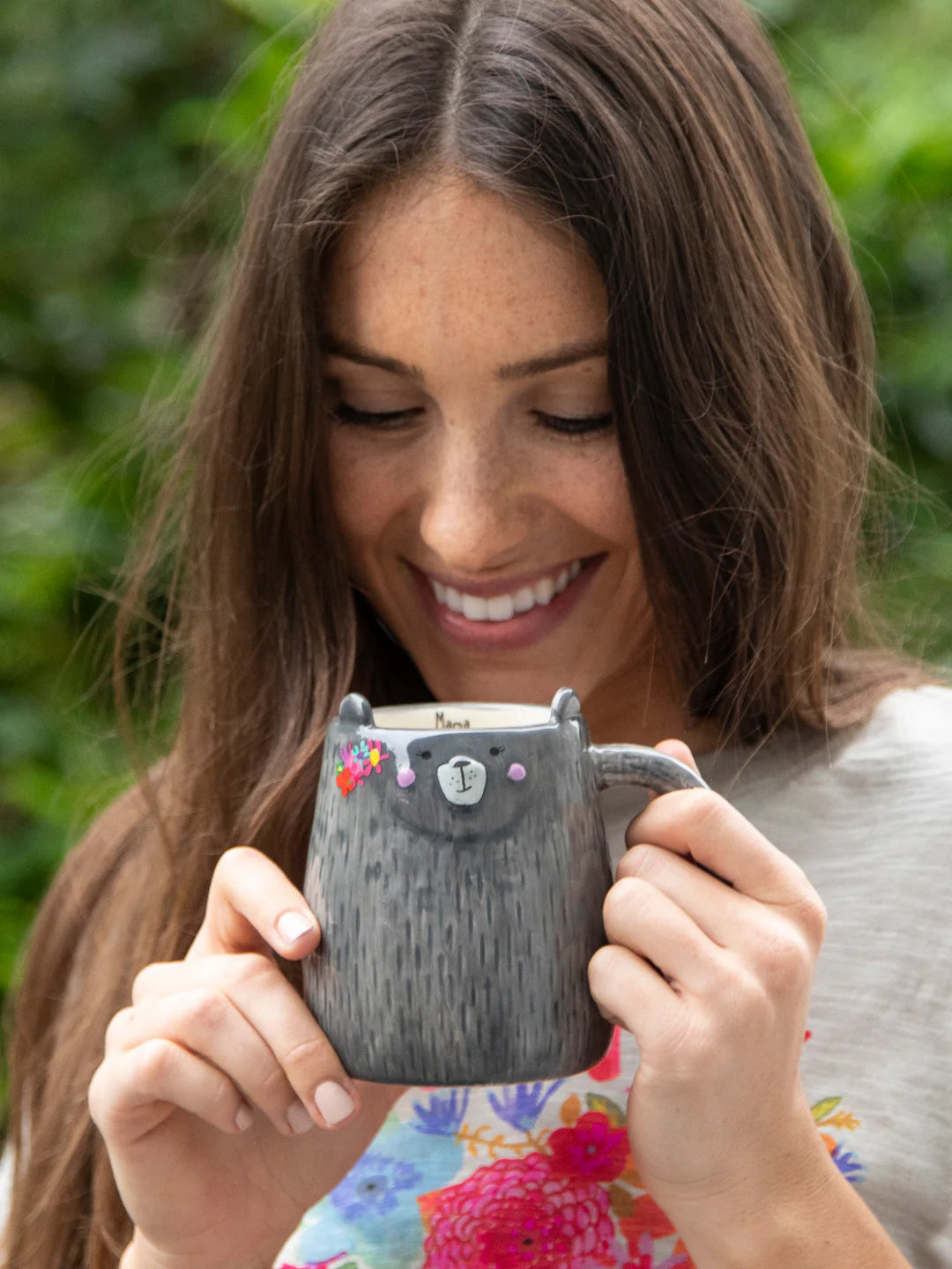 Natural Life Folk Art Coffee Mug-Mimi The Mama Bear