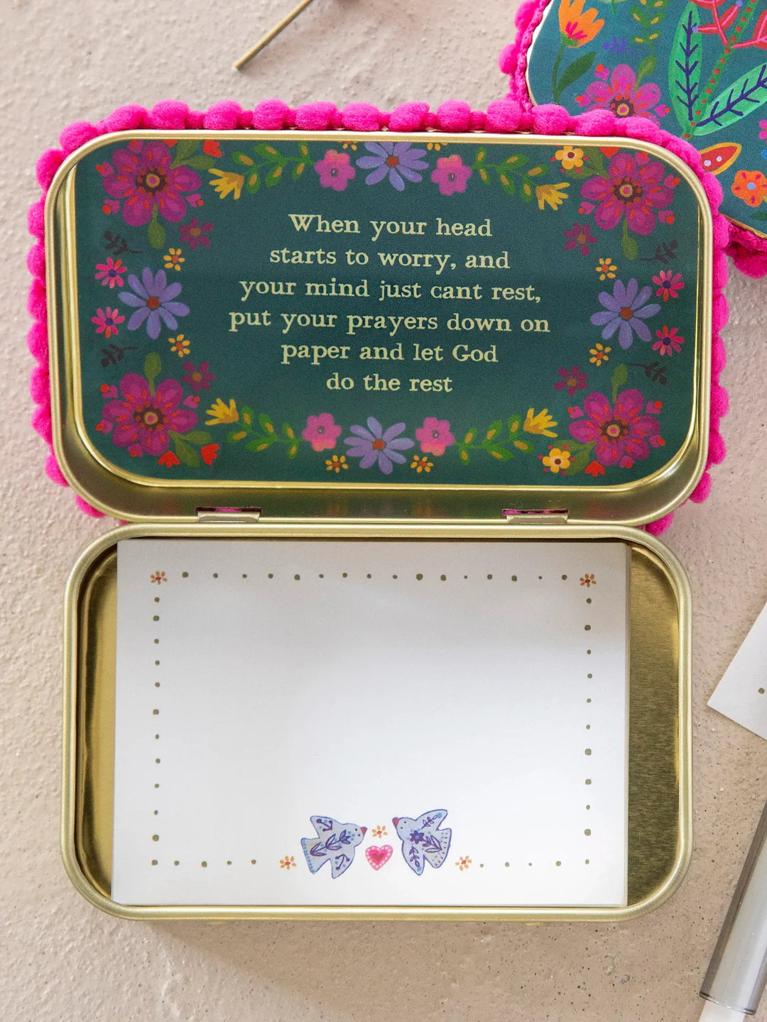 Natural Life Tin Prayer Box-Loved