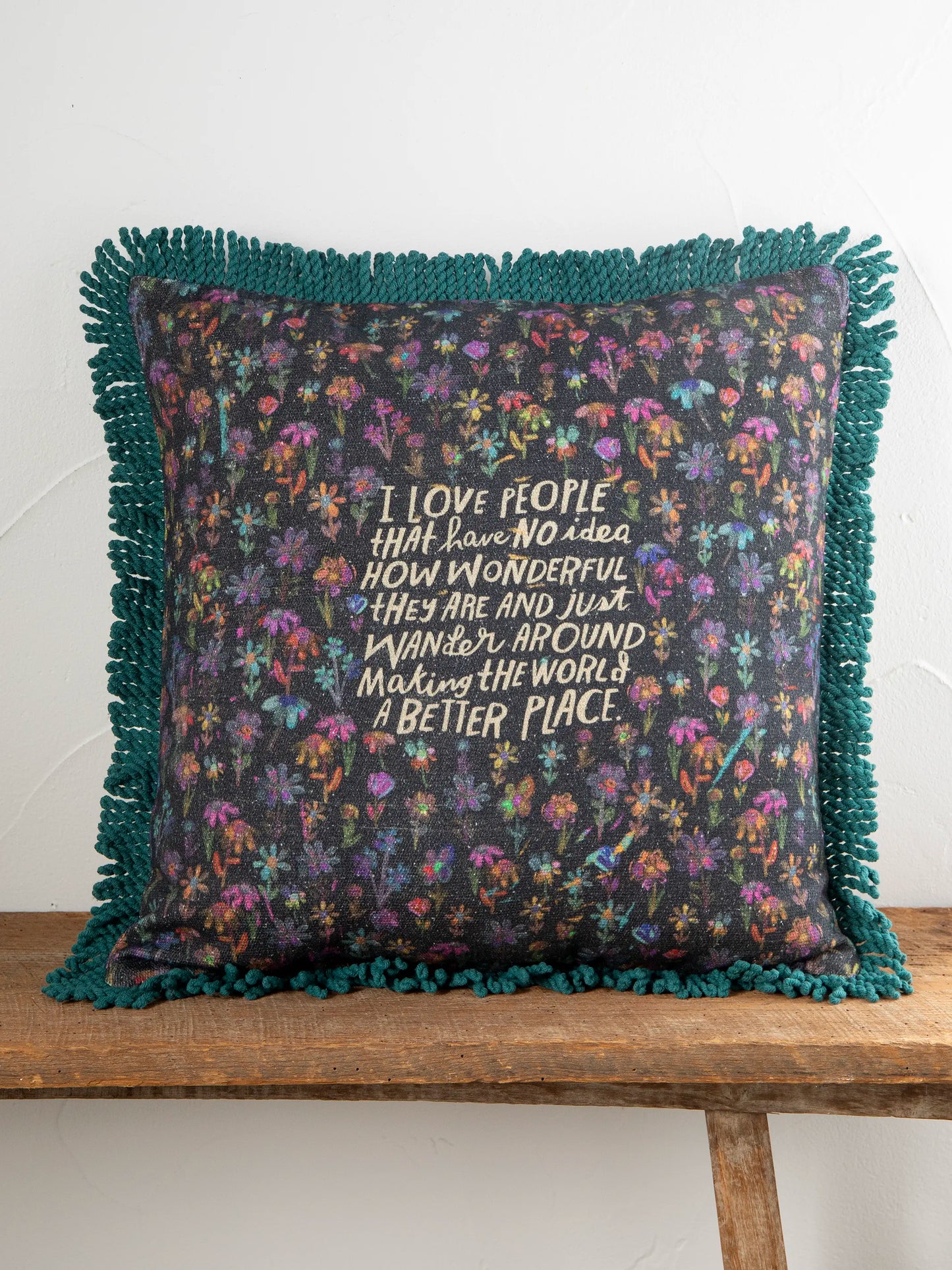 Natural Life Bungalow Pillow - I Love People