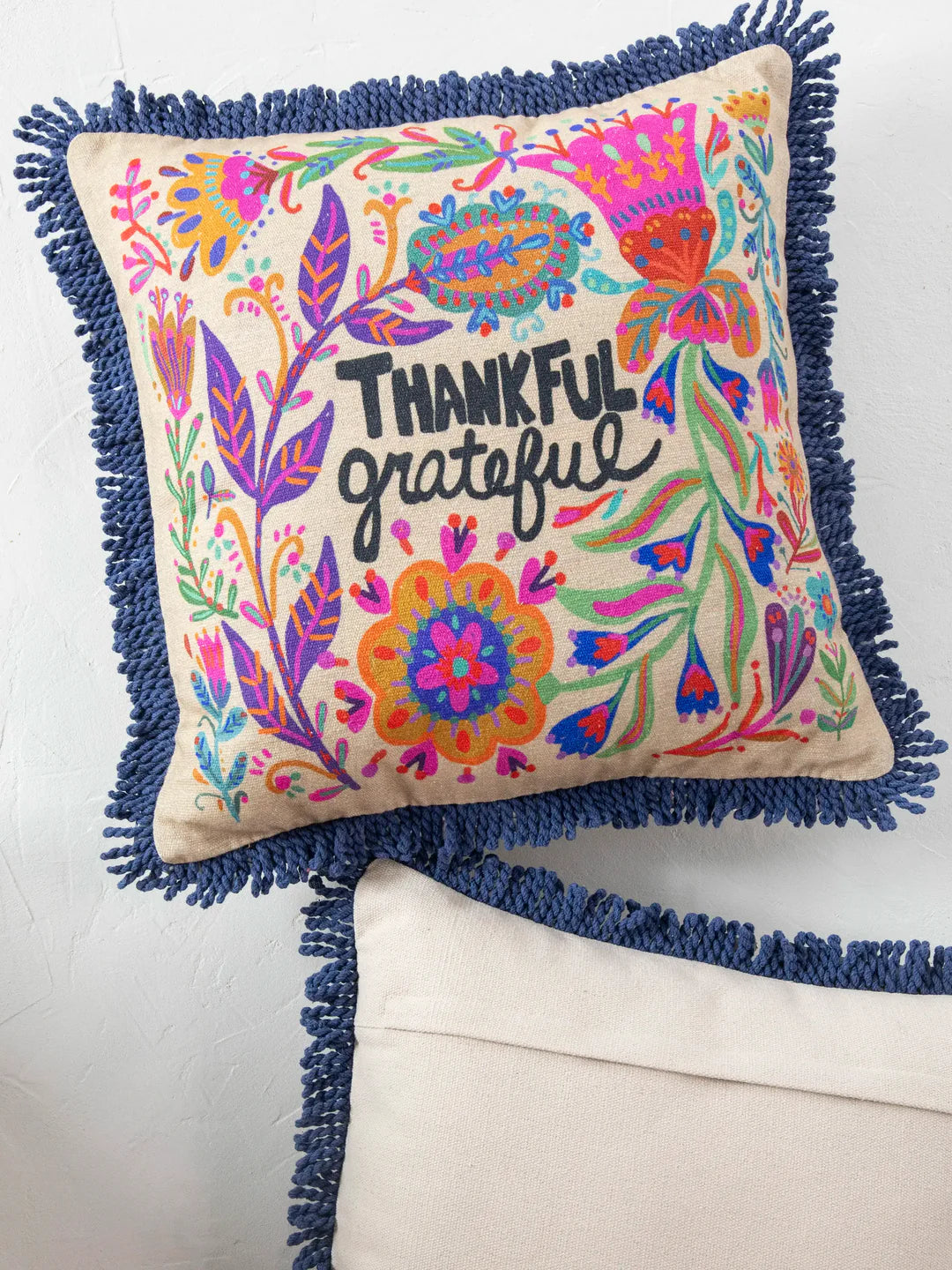 Natural Life Bungalow Pillow-Thankful Grateful