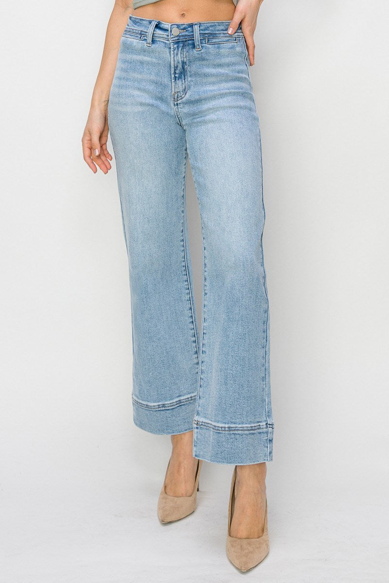 Risen Light High Rise Wide Jeans
