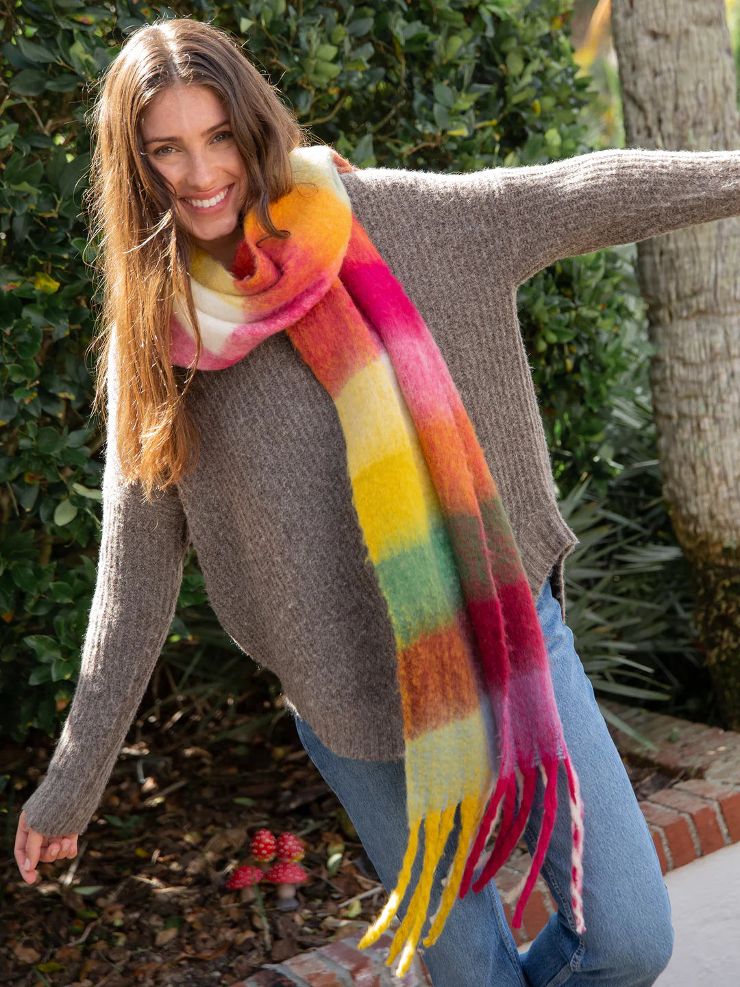 Natural Life Cuddle Up Cozy Scarf-Rainbow