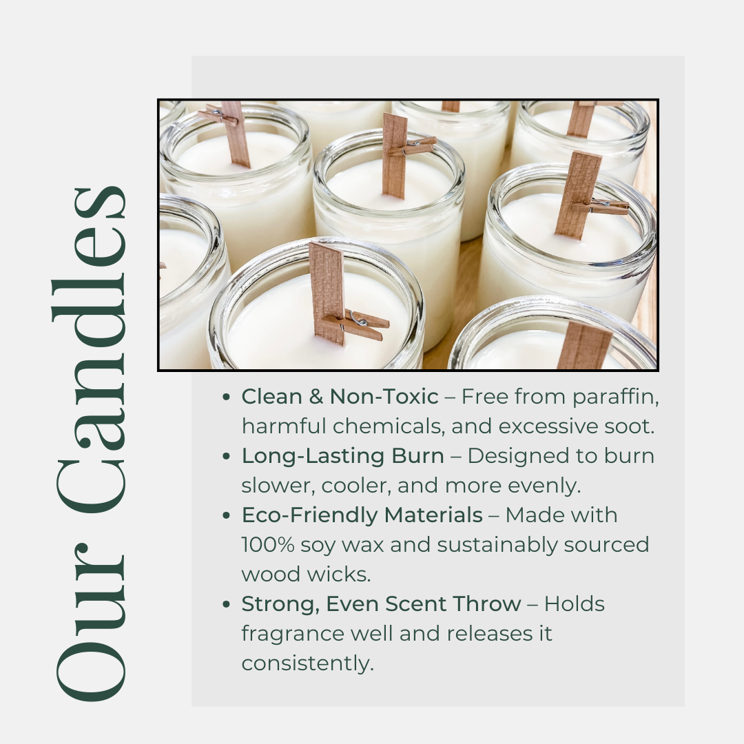 Mellow Soy Candle-100% Natural Soy Wax | Wooden-Wick Candles | Clean-Burning & Long-Lasting