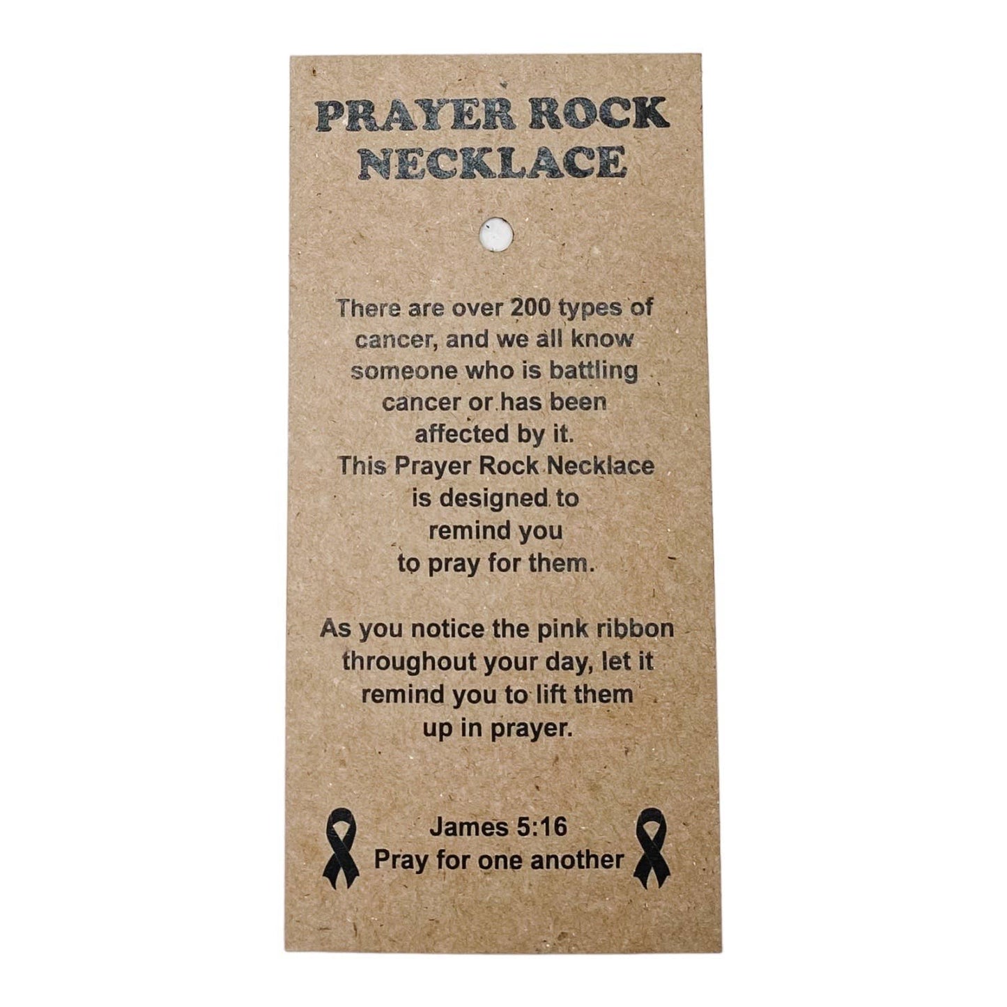 Cancer Prayer Rock Necklace