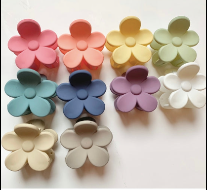 Small Flower Multicolored Hair Claw Clips