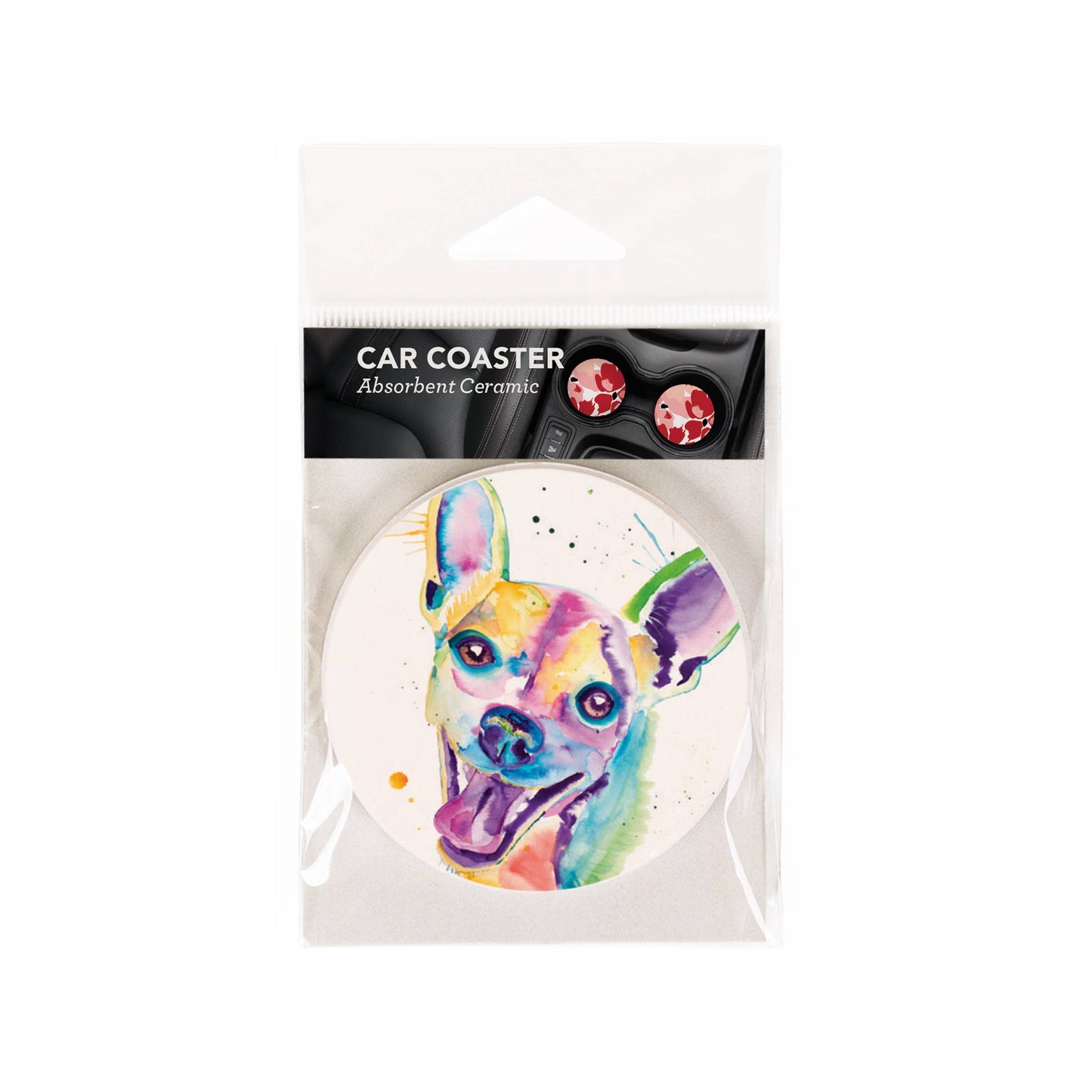 Ceramic Chihuahua Car Coaster