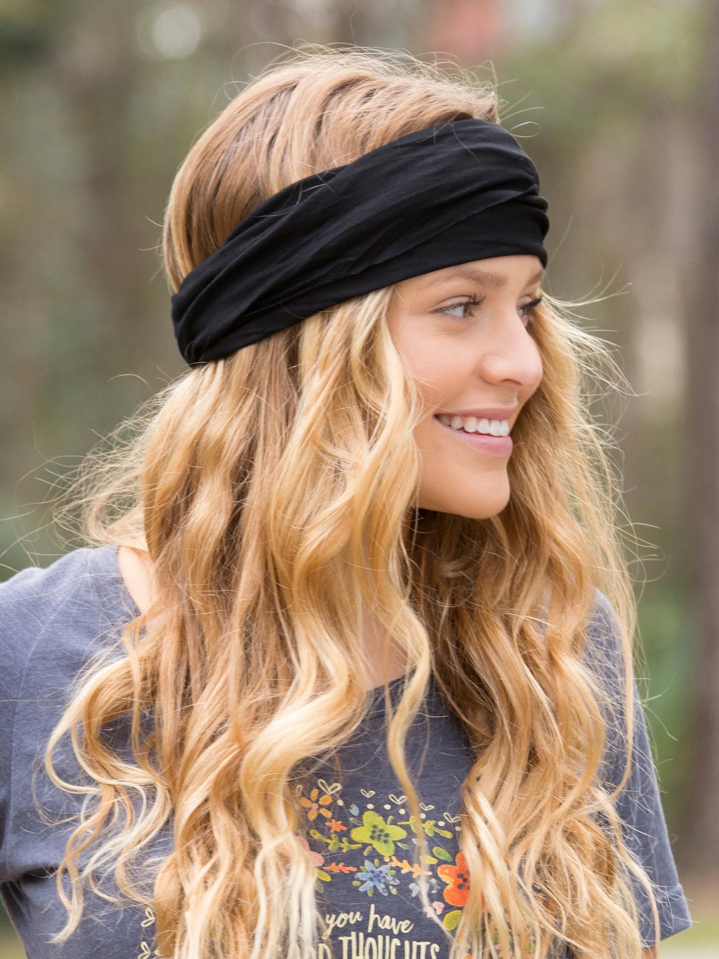 Natural Life Full Boho Bandeau® Headband - Black