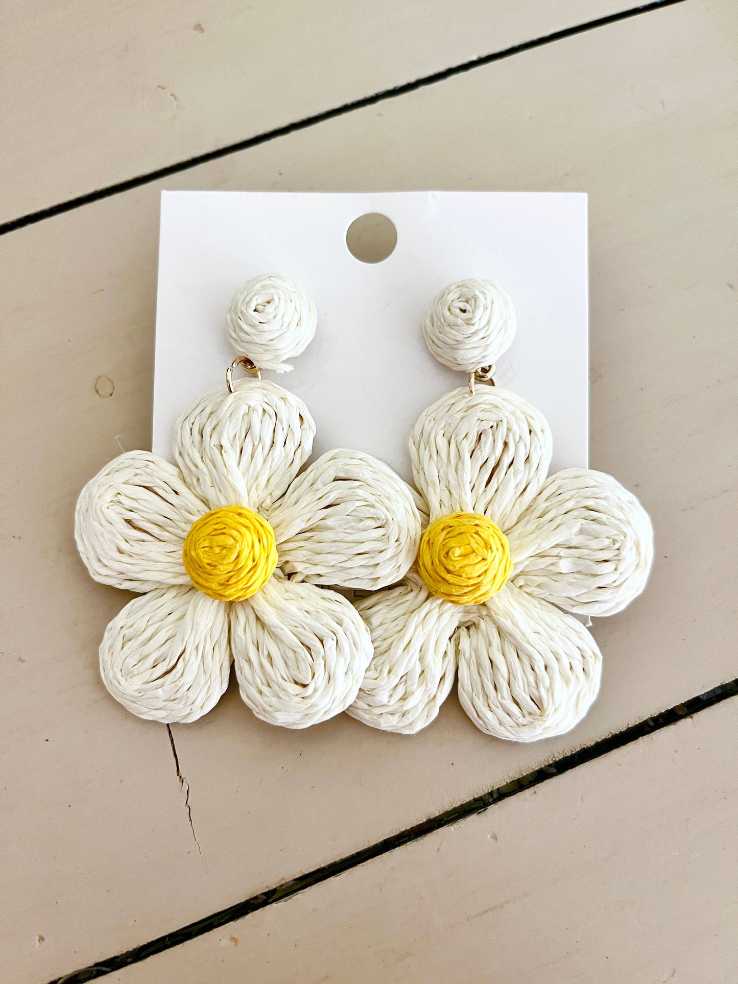 Large Daisy Flower Earrings