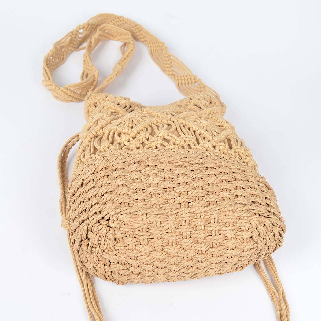 Handmade Straw Bucket Bag