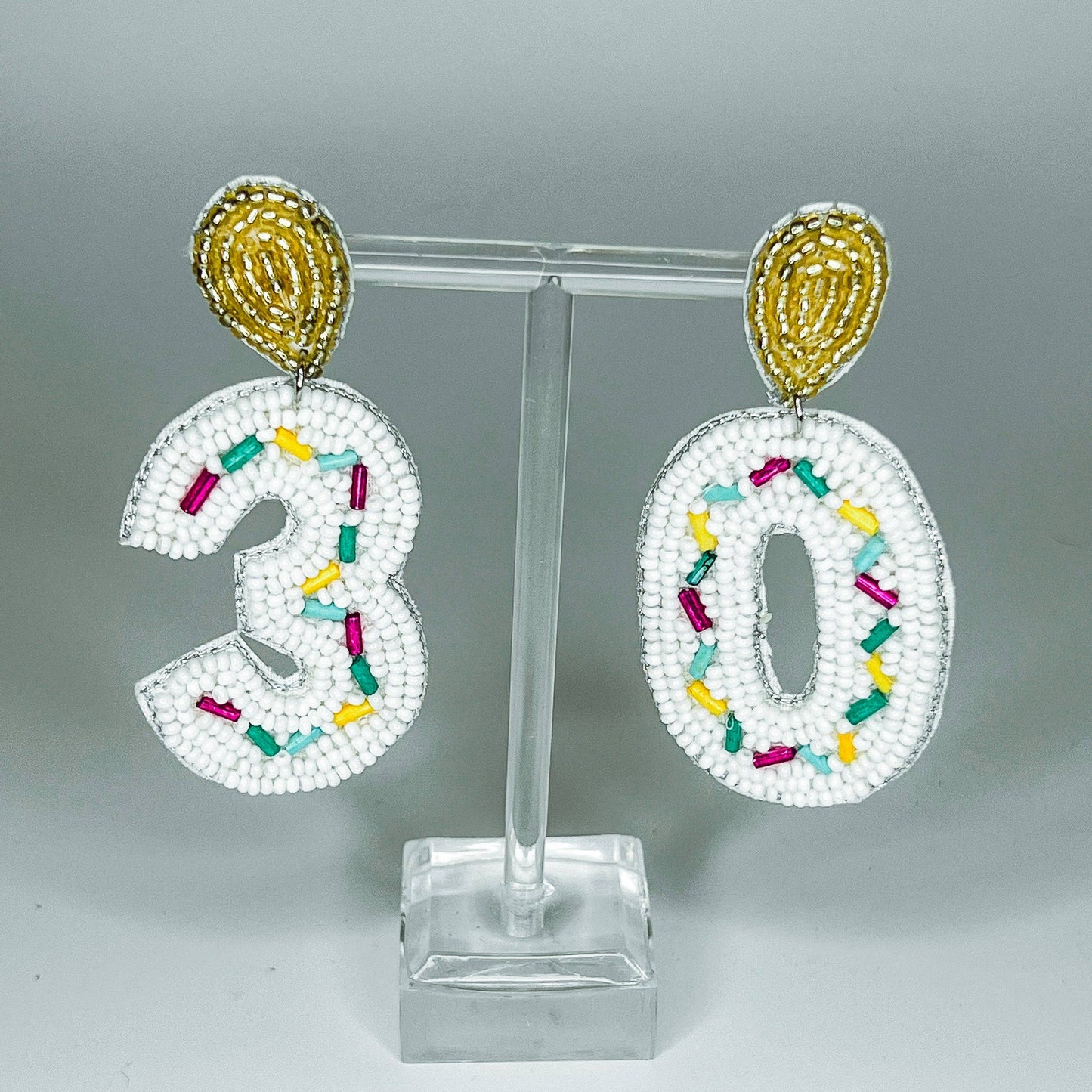 30th Birthday Cake Earrings