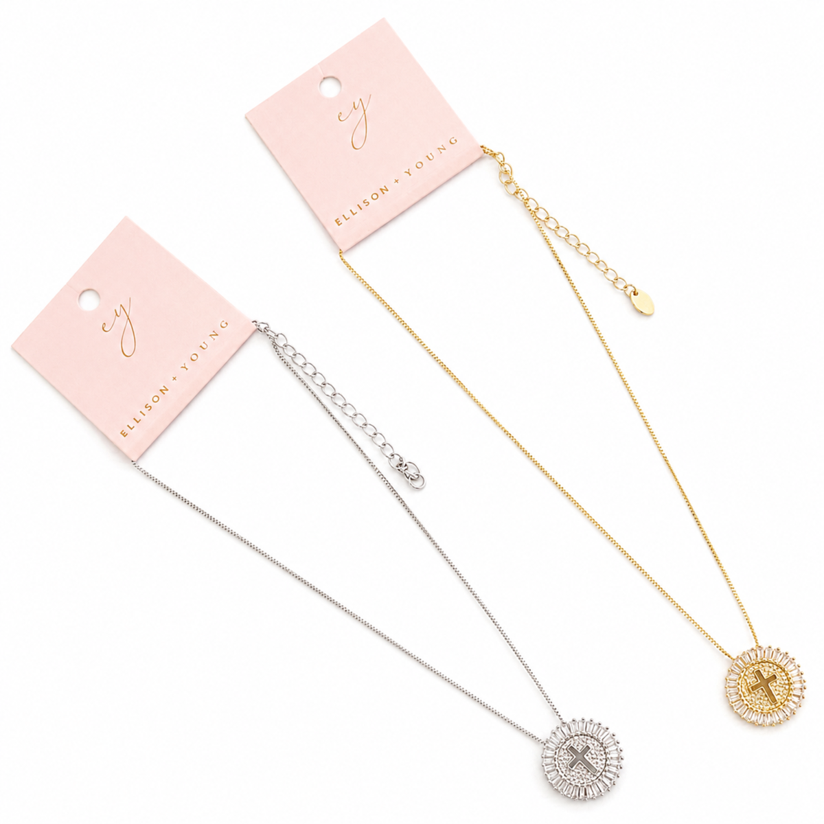 Shine Circle Cross Necklace