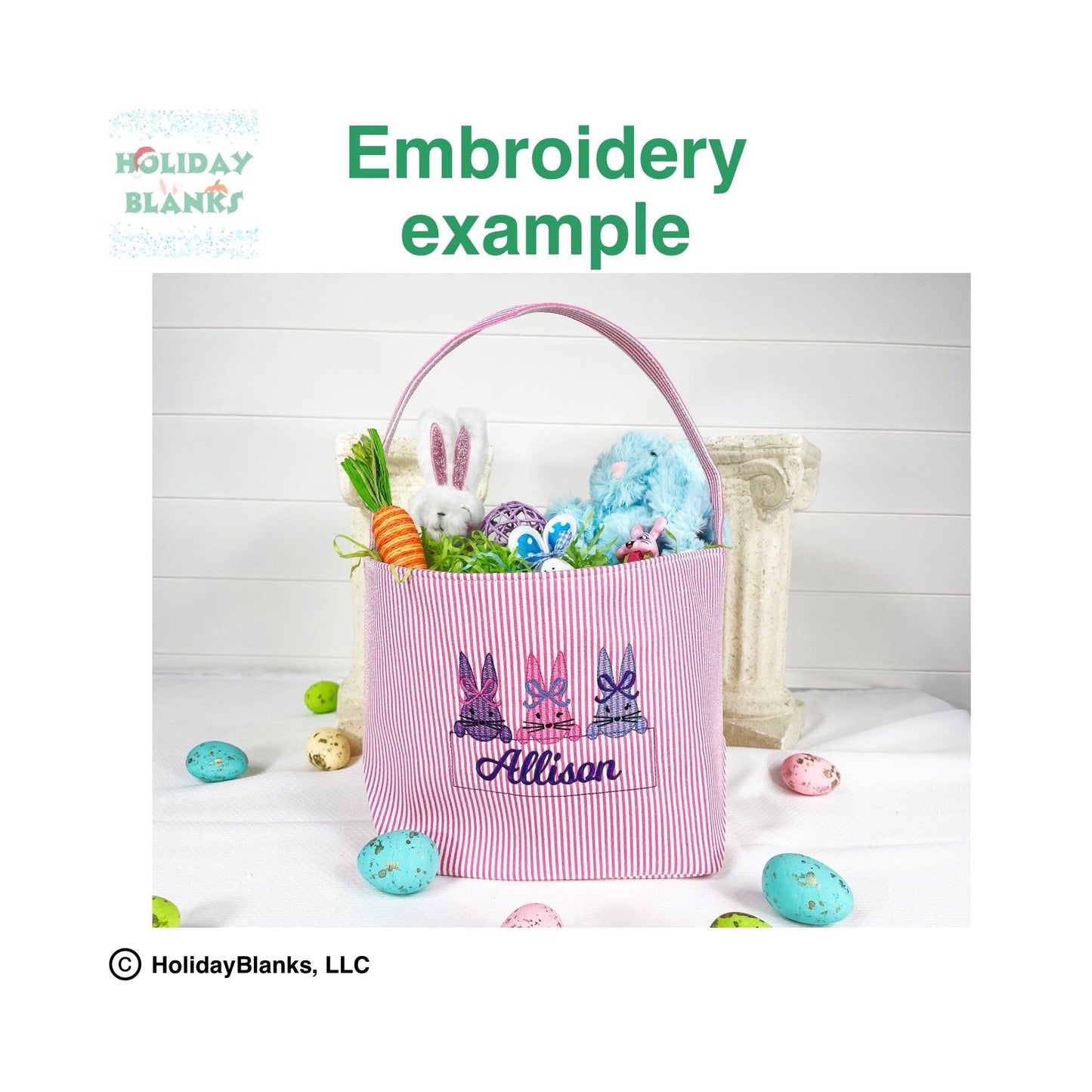 Easter Seersucker Basket