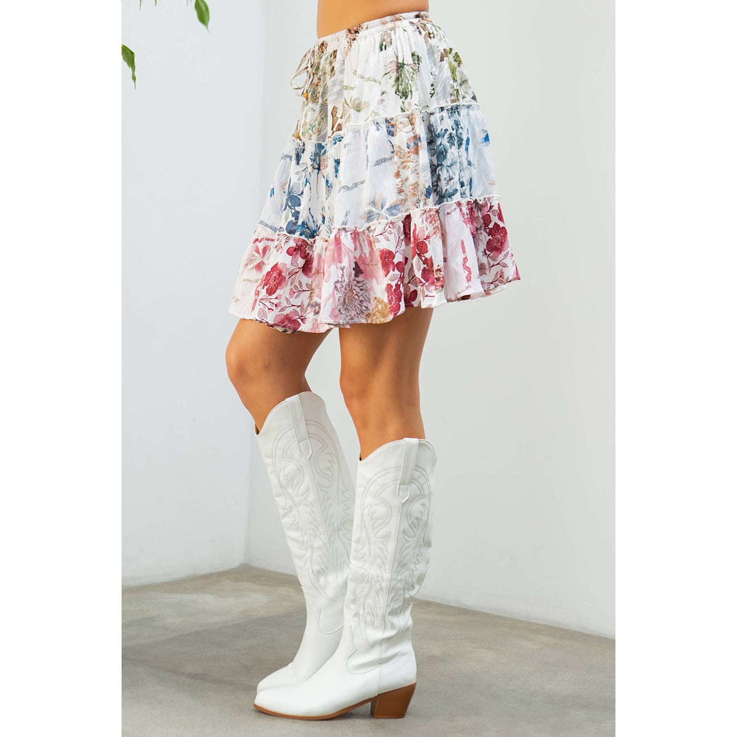 Floral Tiered Skirt