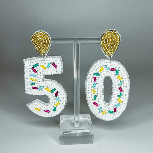 50th Birthday Cake Earrings