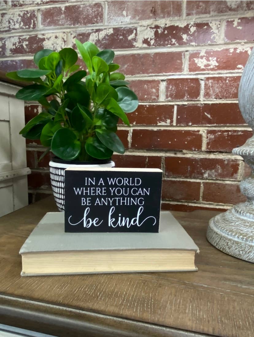 Be Kind Small Black Modern Farmhouse Sign