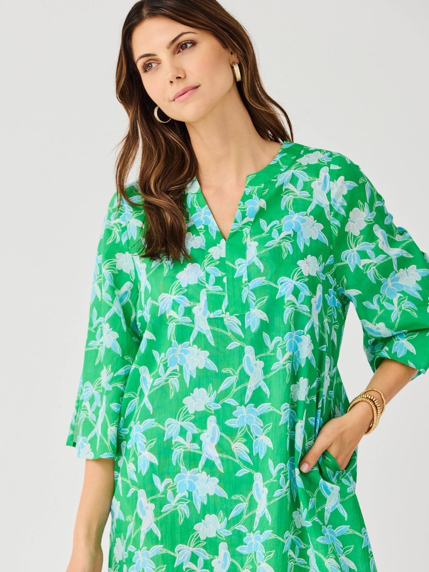 Elizabeth Beach Dress | Tiki Tropics Green