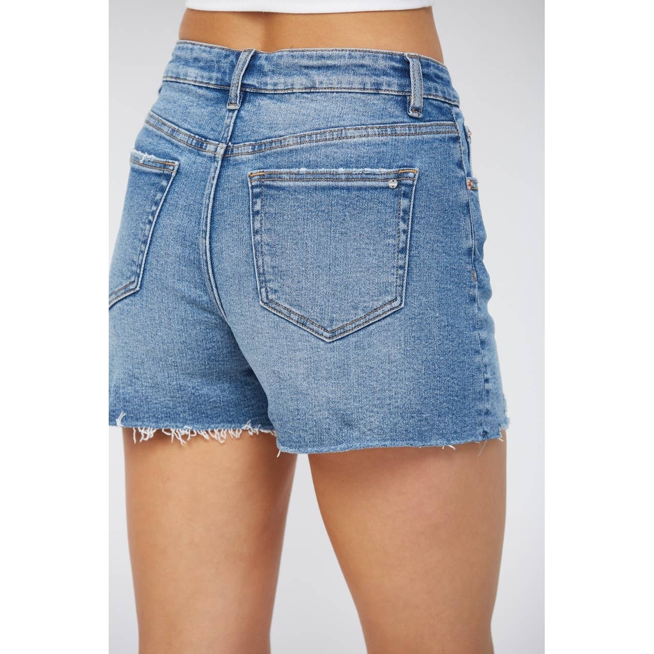 MICA DENIM HIGH RISE CUT OFF SHORTS