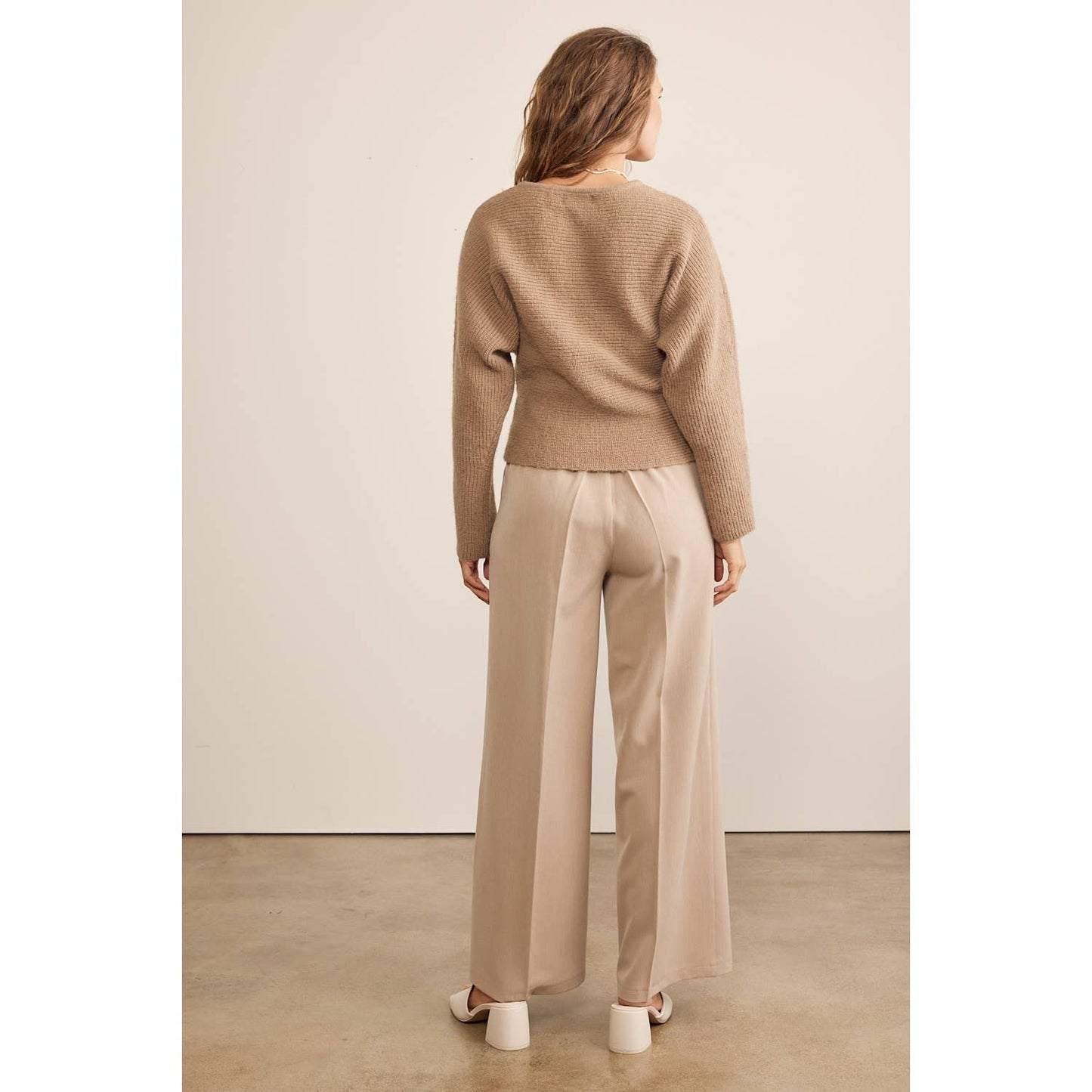 DRAWSTRING WIDE LEG PANTS WITH ELASTIC WAIST