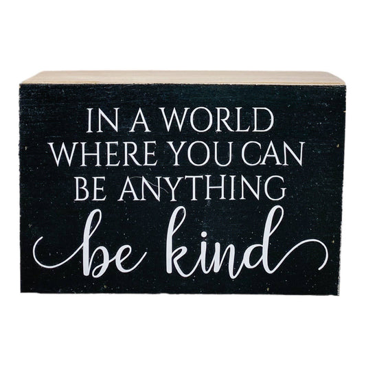 Be Kind Small Black Modern Farmhouse Sign