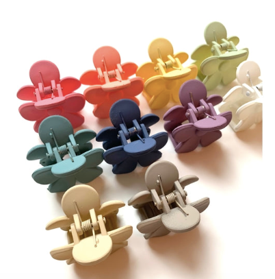 Small Flower Multicolored Hair Claw Clips
